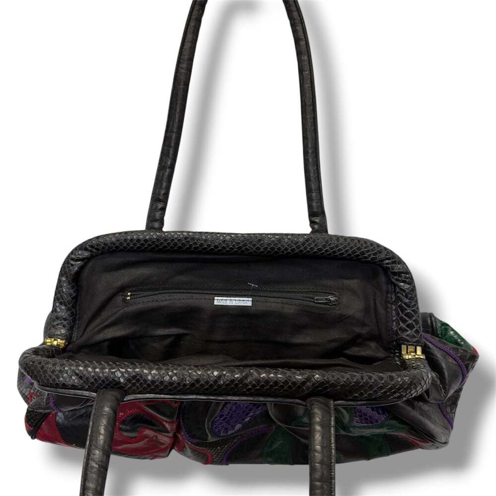 Vintage Patchwork Snakeskin Leather Shoulder Bag - Picture 2 of 4